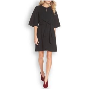 Tahari Tie Front Crepe Sheath Dress 8 NWT